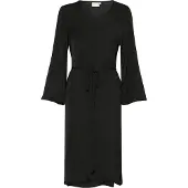 Kaffe Midikleid "Damen Kleid KAcassie", Damen, Gr. 34, N-Gr, schwarz (schwarz deep), Obermaterial: 100% Polyester PES., Kleider Midikleid
