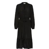 Kaffe Midikleid "Damen Kleid KAeverly", Damen, Gr. 34, N-Gr, schwarz (schwarz deep), Obermaterial: 50% Viskose CV. 50% Viskose LENZING ECOVERO CV LenzEcov., Kleider Midikleid