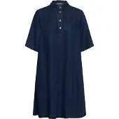 Culture Midikleid "Damen Kleid CUilsa", Damen, Gr. L, N-Gr, blau (dunkelblau wash), Obermaterial: 100% Lyocell CLY., Kleider Midikleid