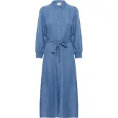 Kaffe Midikleid "Damen Kleid KAellen", Damen, Gr. 34, N-Gr, blau (coronet blau c.), Obermaterial: 100% Polyester PES., Kleider Midikleid