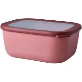 Mepal Cirqula - Mikrowellengeschirr - Multikom Multischüssel rechteckig 3000 ml - Vivid mauve - Meal prep box - Frischhaltedosen mit Deckel