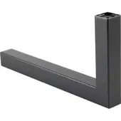 Simausrom Garderrobenhalter Edelstahl Luna Breite 300 mm Höhe 150 mm Schwarz