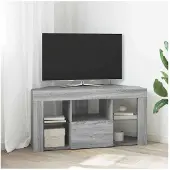 vidaXL Eck-LED-TV-Schrank Graues Sonoma 100 x 40 x 50 cm Holzwerkstoff