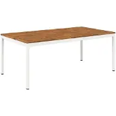 vidaXL Gartentisch Natürlich und Weiß 196 x 100,5 x 75 cm