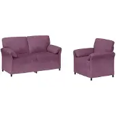 vidaXL Sofa Set 2 stk. Lila Samt