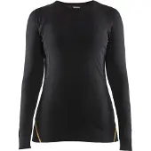 Blakläder Damen Flammschutz Thermo-Shirt, 78% Wolle schwarz 7213 1075, Farbe:schwarz, Größe:S