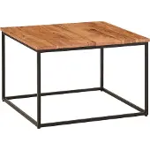 Wohnling Couchtisch 60x60x41cm Massivholz Akazie Metall Industrial Wohnzimmer