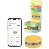 Osram Smart Macaron, Bluetooth-Lautsprecher mit Dreh-Farblicht, Musik-Sync & App-Timer – 3 Modi, Stereo-Pairing, Gelb
