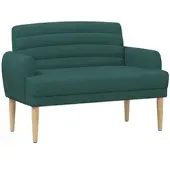 vidaXL Zweisitzer mit Knopfheftung Dunkelgrün 116 x 67 x 80 cm Stoff