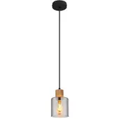 Globo Lighting LED Pendelleuchte ALEIDIS, Rauchoptik, schwarz, H 120 cm