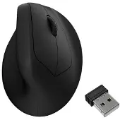 Keychron M5-A29, kabelloser, ergonomischer Mäus, 12000 DPI, schwarz, 8 Tasten