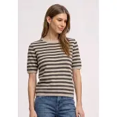 Street One Kurzarmpullover im Streifen-Design