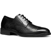 Geox Schnürschuh "U THORIAN", Herren, Gr. 42, Synthetik Textil, schwarz, Nappaleder, Schuhe Schnürschuh, Abendschuh, Businesschuh mit Spezial Membrane und Lyralochung