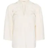 Soaked in luxury Langarmbluse "Damen Bluse langarm SLLantana", Damen, Gr. L, weiß (whisper weiß), Obermaterial: 100% Viskose CV., Blusen Langarmbluse