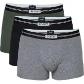 JOOP! Boxer JOOP, Herren, Gr. L, Jersey, grau (braun, schwarz, grau), Jersey, Obermaterial: 95% Baumwolle, 5% Elasthan, Unterhosen Boxer, aus Jersey, in klassischen Farben