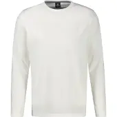 Lerros Langarmshirt "Leichtes Baumwoll-Longsleeve-Shirt mit bequemem Rundkragen", Herren, Gr. L, weiß (broken weiß), 100% Baumwolle, Rundhals, Shirts Langarmshirt