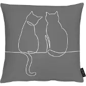 Apelt Dekokissen "Bella", grau (grau, bedruckt), B:39cm H:10cm L:39cm, Mischgewebe, Dekokissen_Sitzkissen_Kissenhüllen, Dekokissen, inclusive Soft-Kissenfüllung 100% PES