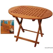 Osculati Owalny klappbar Tisch ARC aus Holz Teak. 71.306.15
