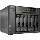 Asustor LOCKERSTOR 6 Gen3 (AS6806T), NAS, Desktop, AMD Ryzen, V3C14, 16 GB, DDR5