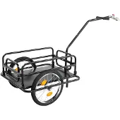 FCH Fahrradanhänger für 60 kg Zuladung,Transportwagen, Fahrradwagen, Anhänger für Fahrrad