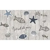 Mercury Velvet-Teppich mit Meeresmotiven 45x75 -
