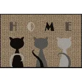 Mercury Velvet-Teppich mit 3 Katzen Muster 45x75 -