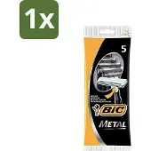BIC – Rasierklingen – Metall – Einzelklinge – Einwegklingen – 5 Rasierklingen - 1 Stück