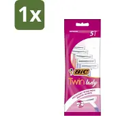 BIC – Twin Lady – Rasierklingen – Doppelklinge – Einwegklingen – 5 Rasierklingen - 1 Stück