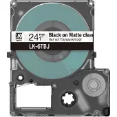 Epson Matte Tape – Clear/Black 24mm(8m) – LK-6TBJ, Schwarz, Transparent, Wärmeübertragung, Matte, 2,4 cm, 1 Stück(e), 70 mm