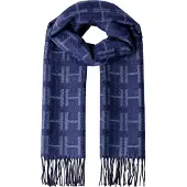 Hackett London für Herren. HM0400111 Blauer Brnd-Schal (OSFA), Lässig, Wolle, Klassisch