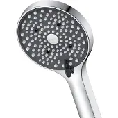 Markenlos Handbrause 110 mm mit 6 Strahlarten - verchromt, wasser- und kalksparend