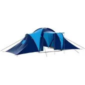 Furnicato Campingzelt Familienzelt Dunkelblau Blau 570 X 385 X 170 Cm