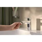 Hansgrohe Neovis Q Einhebel-Waschtischmischer 100 CoolStart, mit Push-Open Ablaufgarnitur, chrom, 71352000