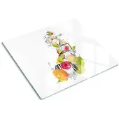 Tulup GLASPLATTE 60x52 cm Früchte mit Eis