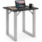 VCM Bartisch "Holz Bartisch Stehtisch Tisch Tresen Xona 80x50 cm", schwarz (silber, anthrazit), B:80cm T:50cm, Tische, Bartisch
