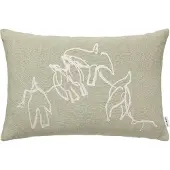 Ferm Living Vuelo Cushion Cover Elm Green - , Grün, für Wohnzimmer, Stoff / Textil