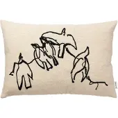 Ferm Living Vuelo Cushion Cover Natural - , Beige, für Wohnzimmer, Stoff / Textil
