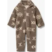 Wheat Allo Fleece-Overall, Dry Wood Jaquard, 80