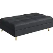 S-Style Möbel HOCKER Lorine Mikrofaser Anthrazit