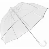 Böttcher-AG Regenschirm Glockenschirm Bellevue, transparent, manuell, Ø 101 cm, 95 cm, Stockschirm