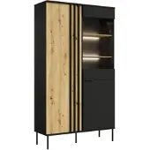 Masseno VITRINE MERIDIAN 195/110,5 cm in Eichefarben