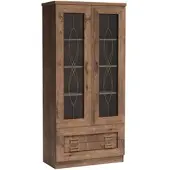 Masseno VITRINE UDINE 190 / 90 cm in Eichefarben