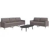 vidaXL 2-tlg. Sofagarnitur Taupe Stoff