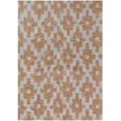 Ferm Living Geschirrtuch Ikat Mist Blue/Terracotta - 70 x 50 cm