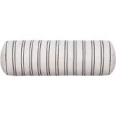 Ferm Living - Twill Nackenrolle, 60 cm, off-white / schwarz