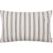 Ferm Living - Twill Kissen, 40 x 60 cm, off-white / schwarz