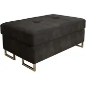 Masseno POLSTERHOCKER BARLET Schwarz 100x60 cm