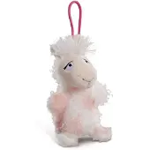Nici LED Plüsch-Handtaschenanhänger Lama Flokatina (weiß, 9cm)