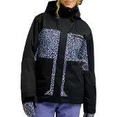 Roxy Snowboardjacke "Brylee 10K", Damen, Gr. XS, schwarz (twilight lila wildin out), Obermaterial: 100% Polyester., Jacken Snowboardjacke