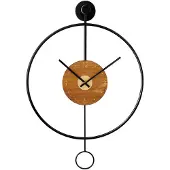 MPM -Quality Circulo Wanduhr Metall Schwarz 40 x 58 cm lautlos